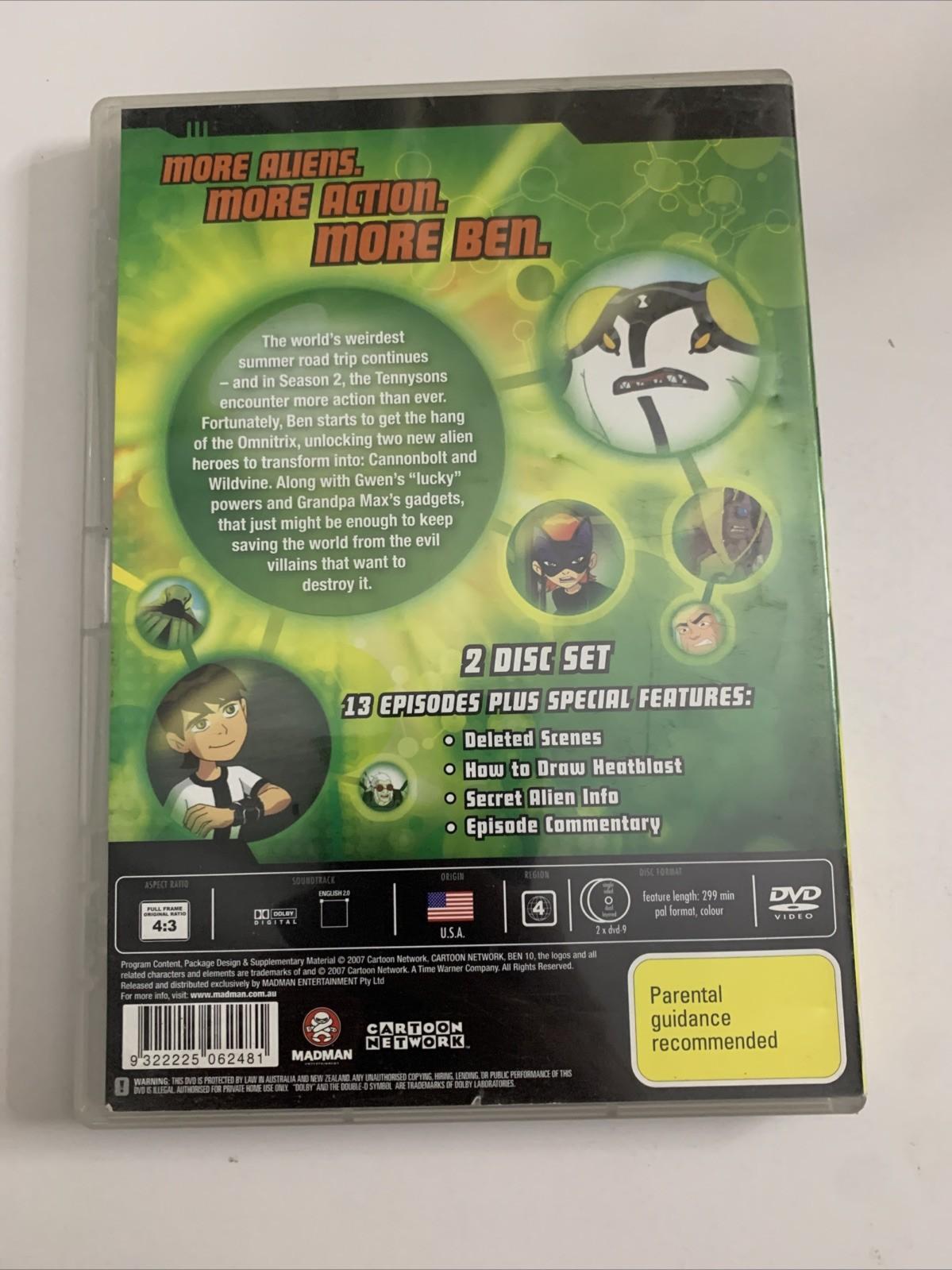 Ben 10 : Season 2 (DVD, 2006, 2-Discs) Animation Region 4
