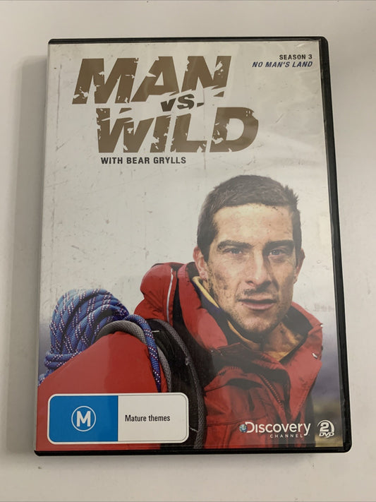 Man Vs Wild : No Man's Land Season 3 (DVD, 2008) Bear Grylls Region 4