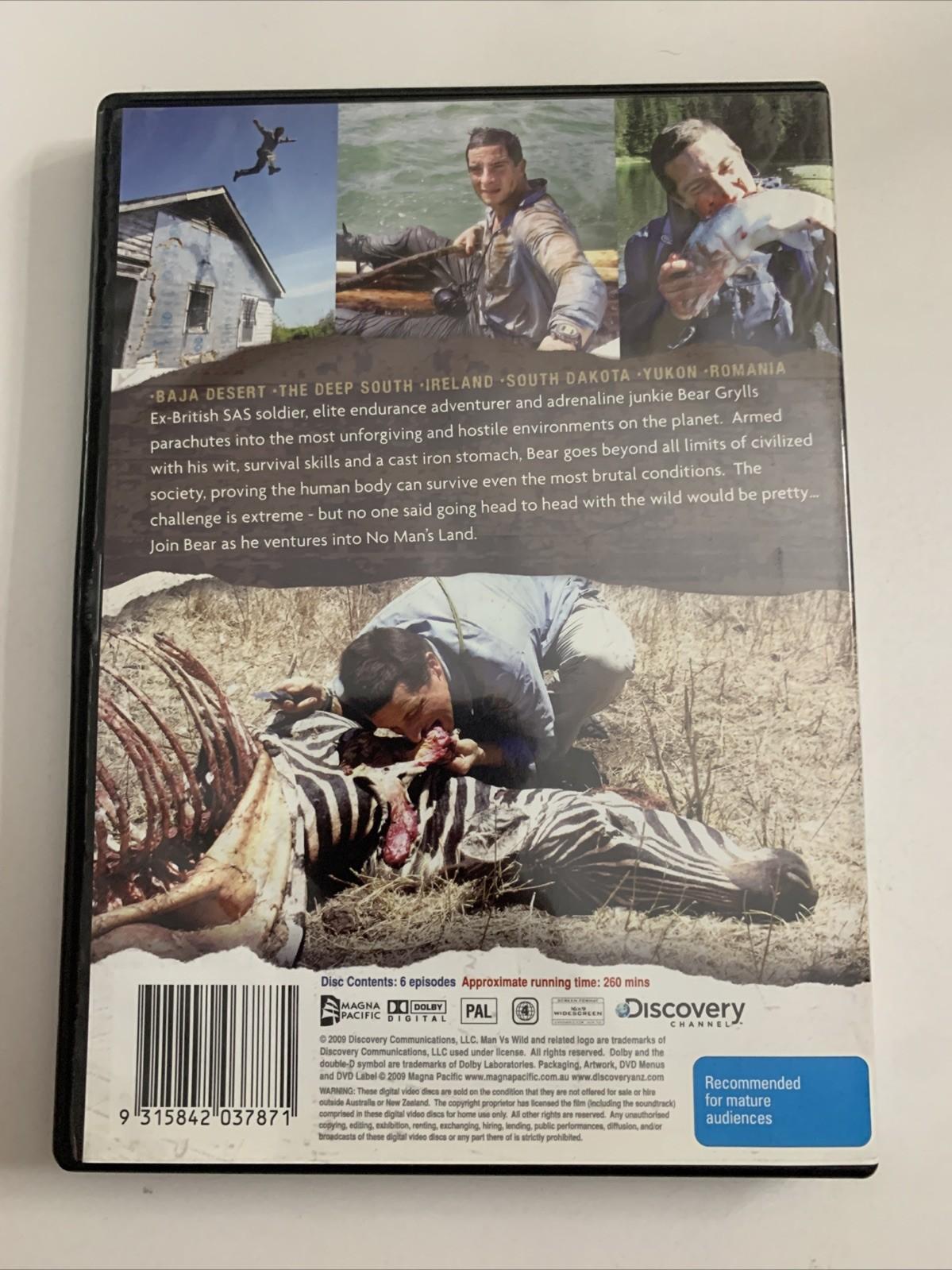 Man Vs Wild : No Man's Land Season 3 (DVD, 2008) Bear Grylls Region 4