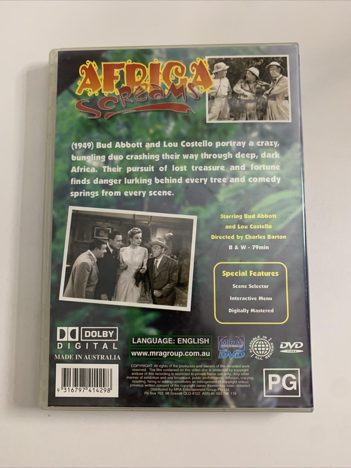Africa Screams (DVD, 1949) Bud Abbott, Lou Costello All Regions NEW