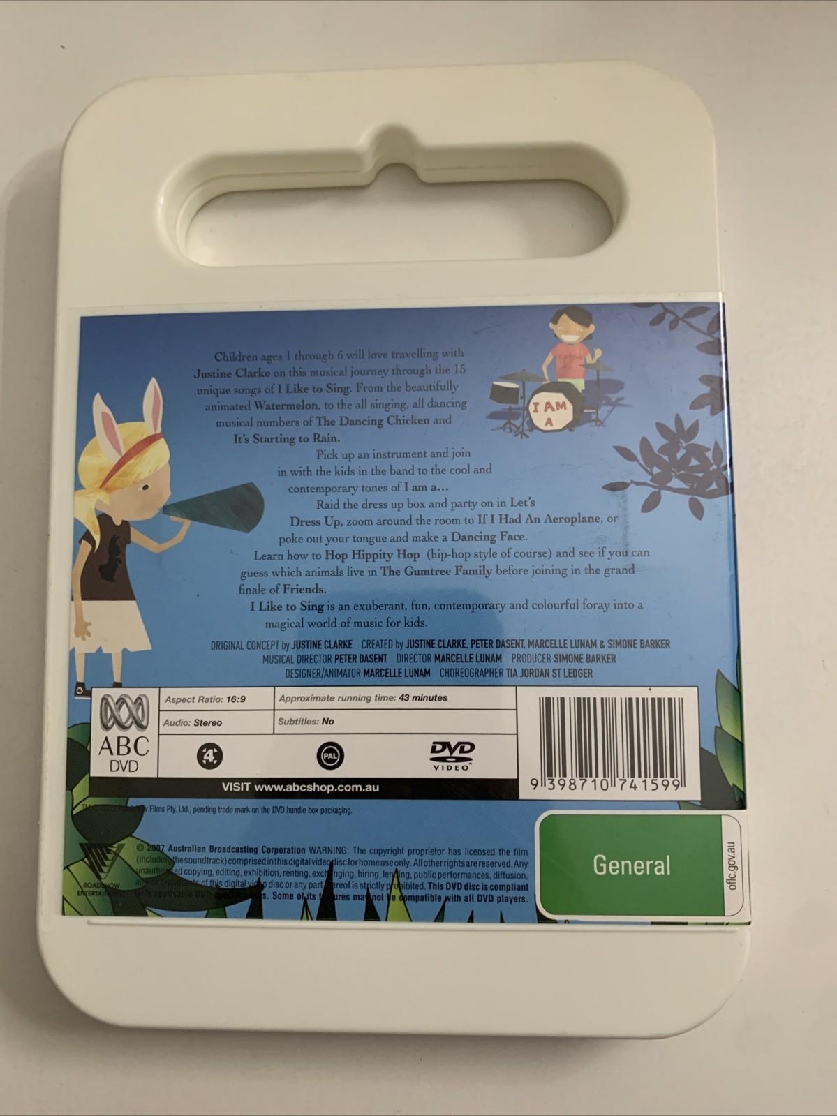 Justine Clarke : I Like To Sing! (DVD, 2007) ABC Kids Region 4