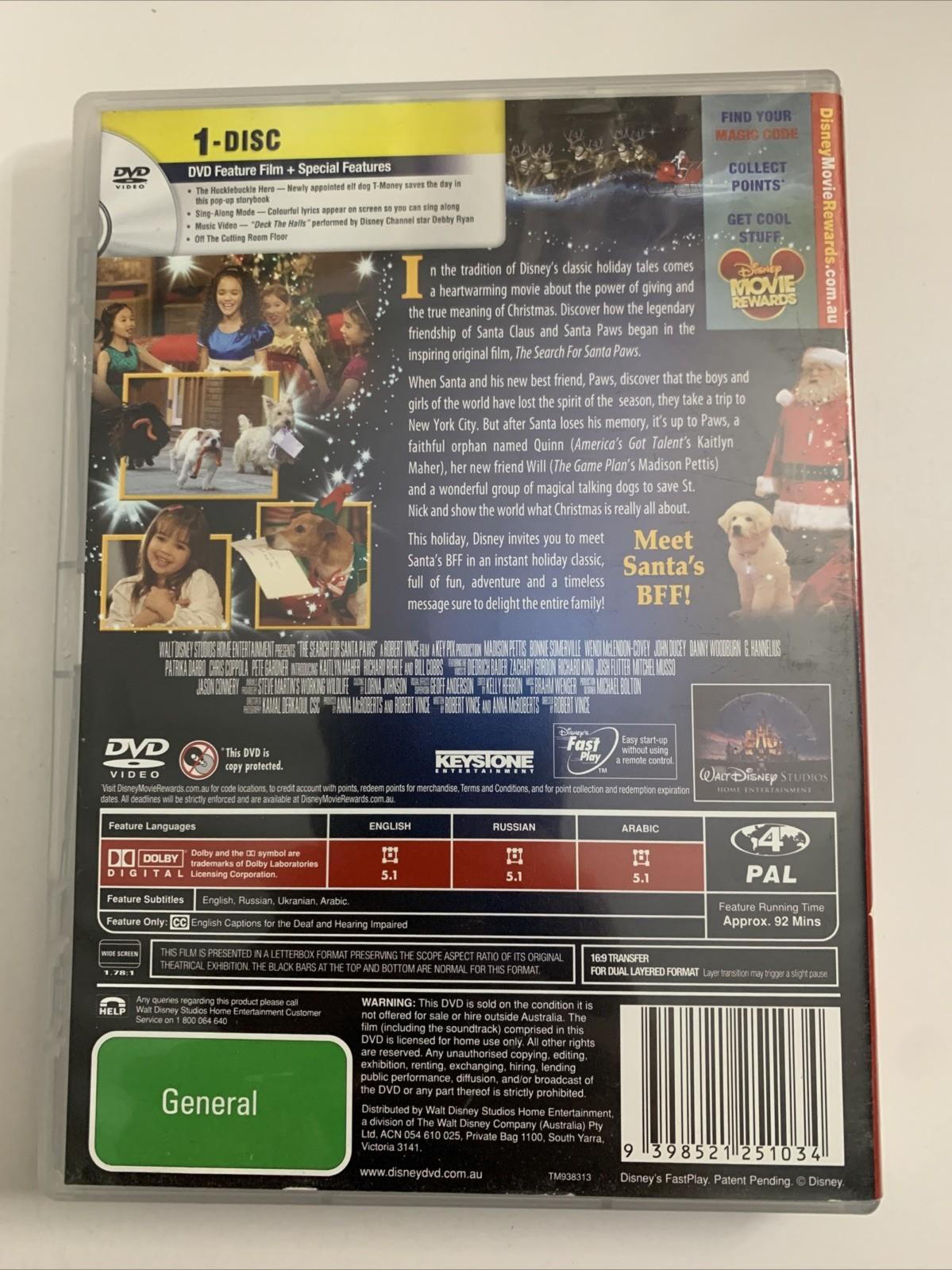 The Search For Santa Paws (DVD, 2010) Disney Film Region 4