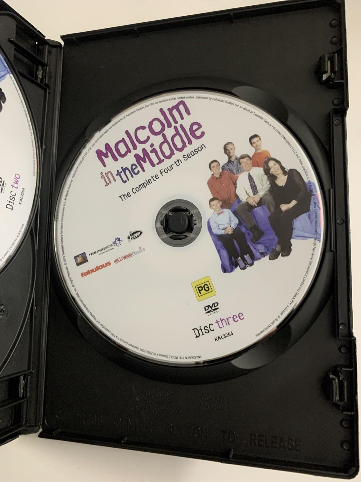 Malcolm in the Middle : Season 4 (DVD, 2003, 3-Discs) Comedy Region 4