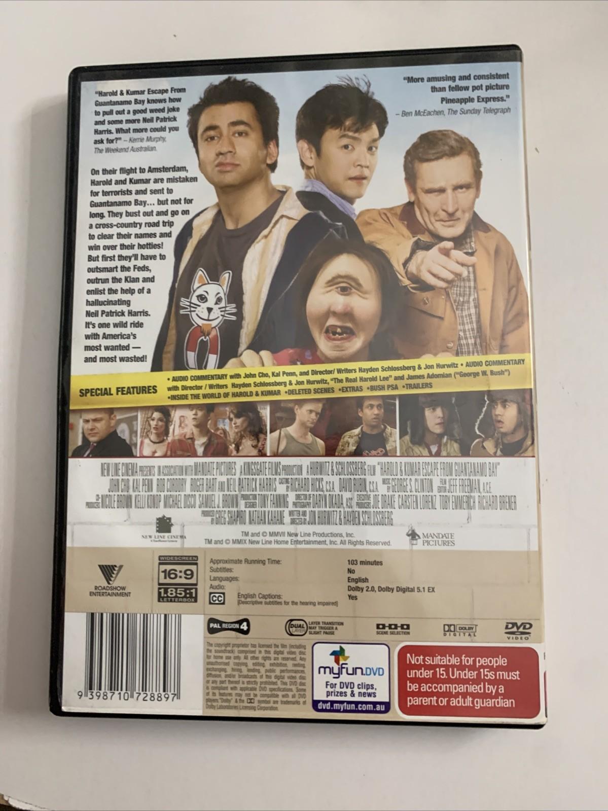 Harold And Kumar Escape From Guantanamo Bay (DVD, 2008) Region 4