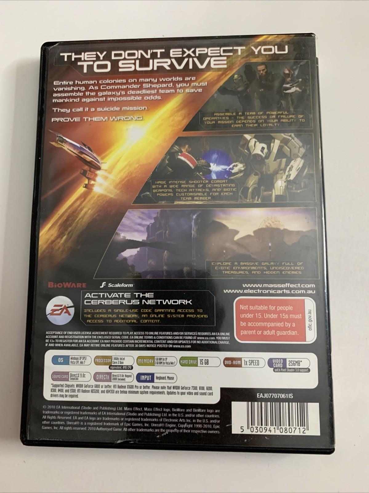 Mass Effect 2  PC DVD Windows Action RPG Shooter Game