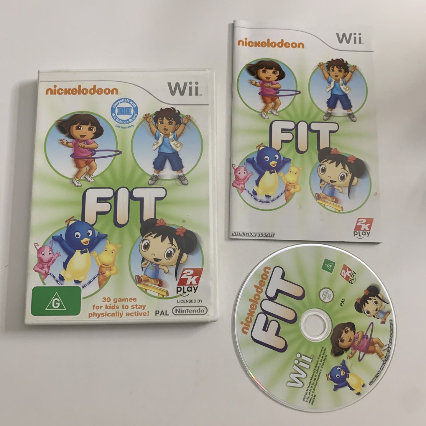 Nickelodeon Fit Nintendo Wii PAL 2010 Game Complete
