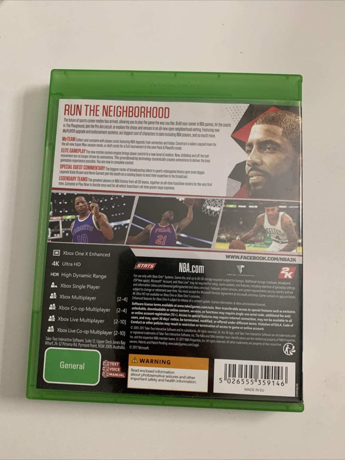 NBA 2K18 Microsoft Xbox One Game Complete