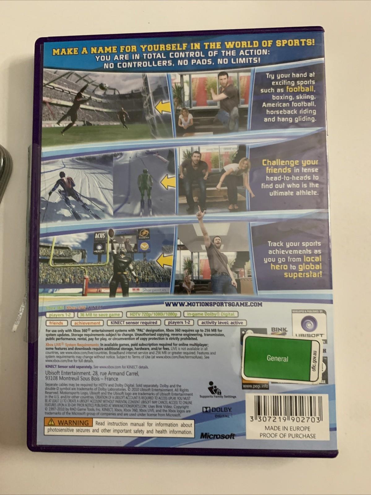 Motionsports Kinect Microsoft XBOX 360 PAL Game Complete