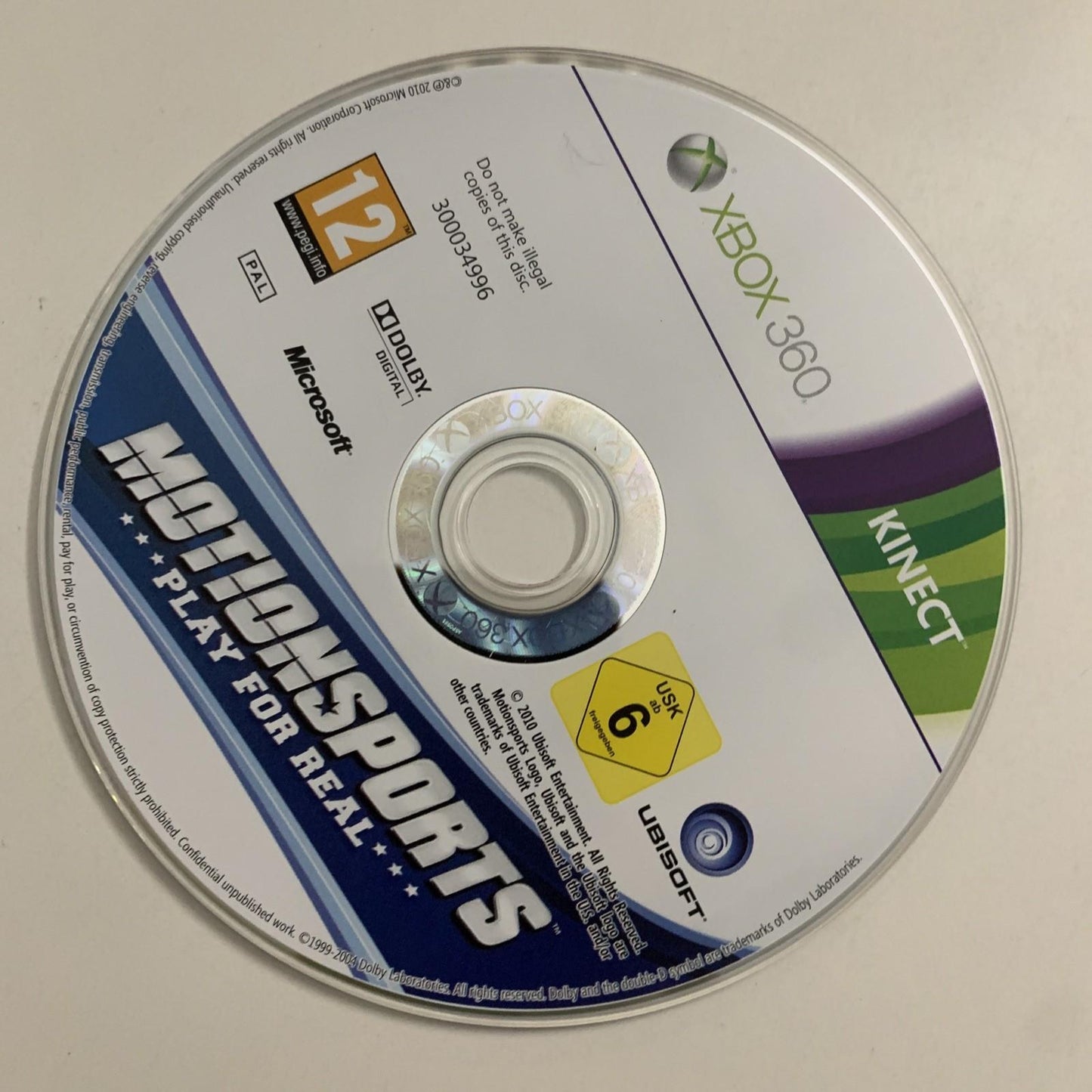 Motionsports Kinect Microsoft XBOX 360 PAL Game Complete