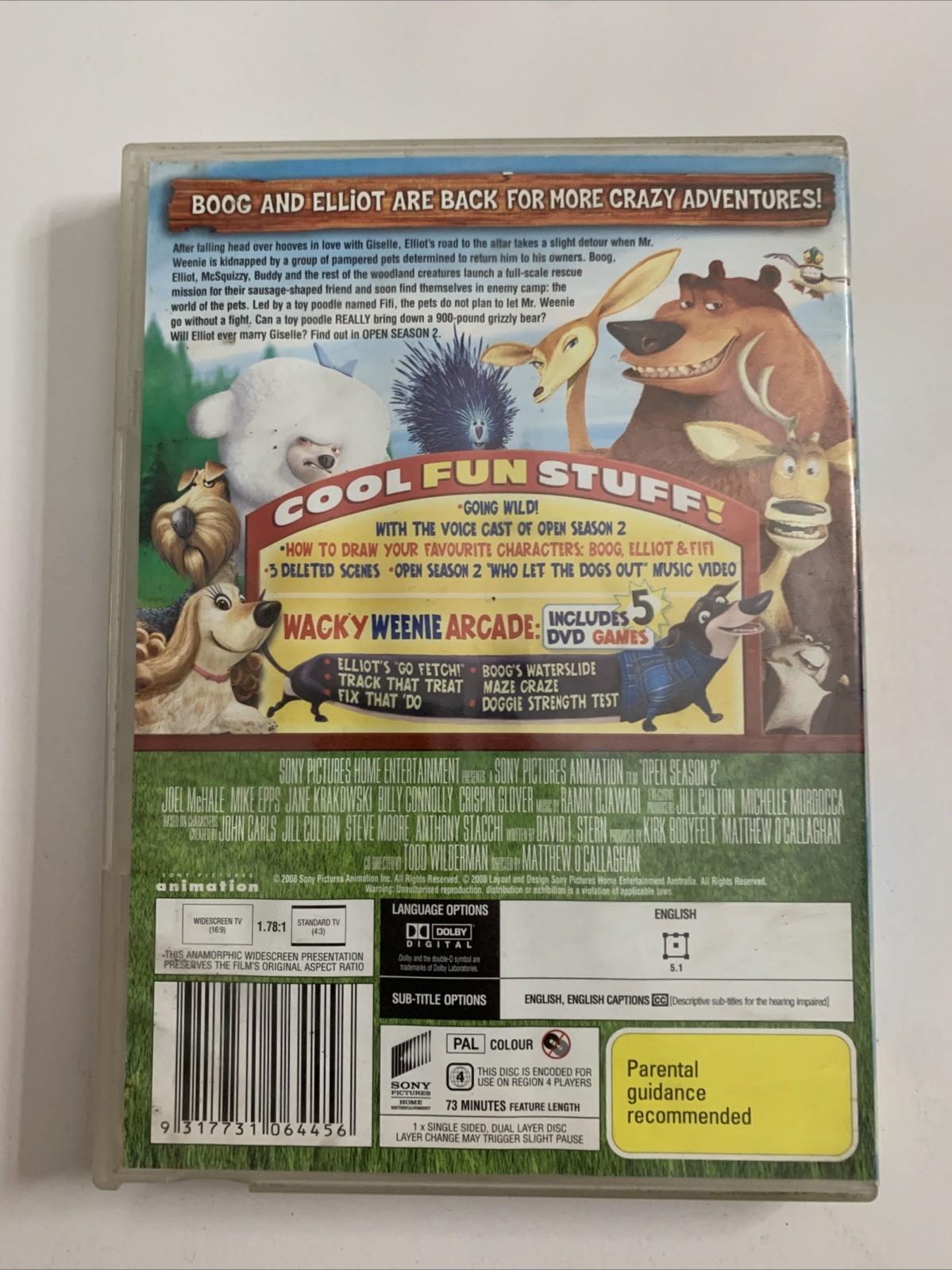 Open Season 2 (DVD, 2008) Animation Film Region 4