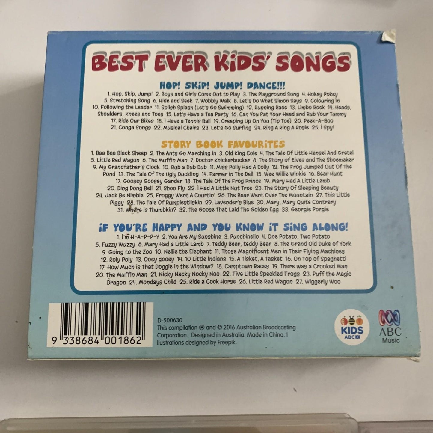 Best Ever Kids Songs by ABC Kids (CD, 2016, 3-Discs) Australia