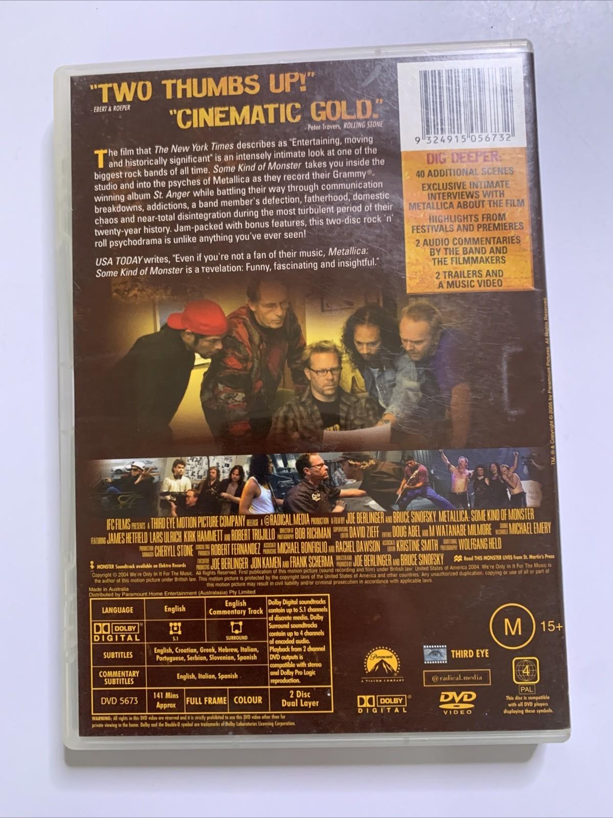 Metallica Some Kind Of Monster (DVD, 2004, 2-Discs) Region 4