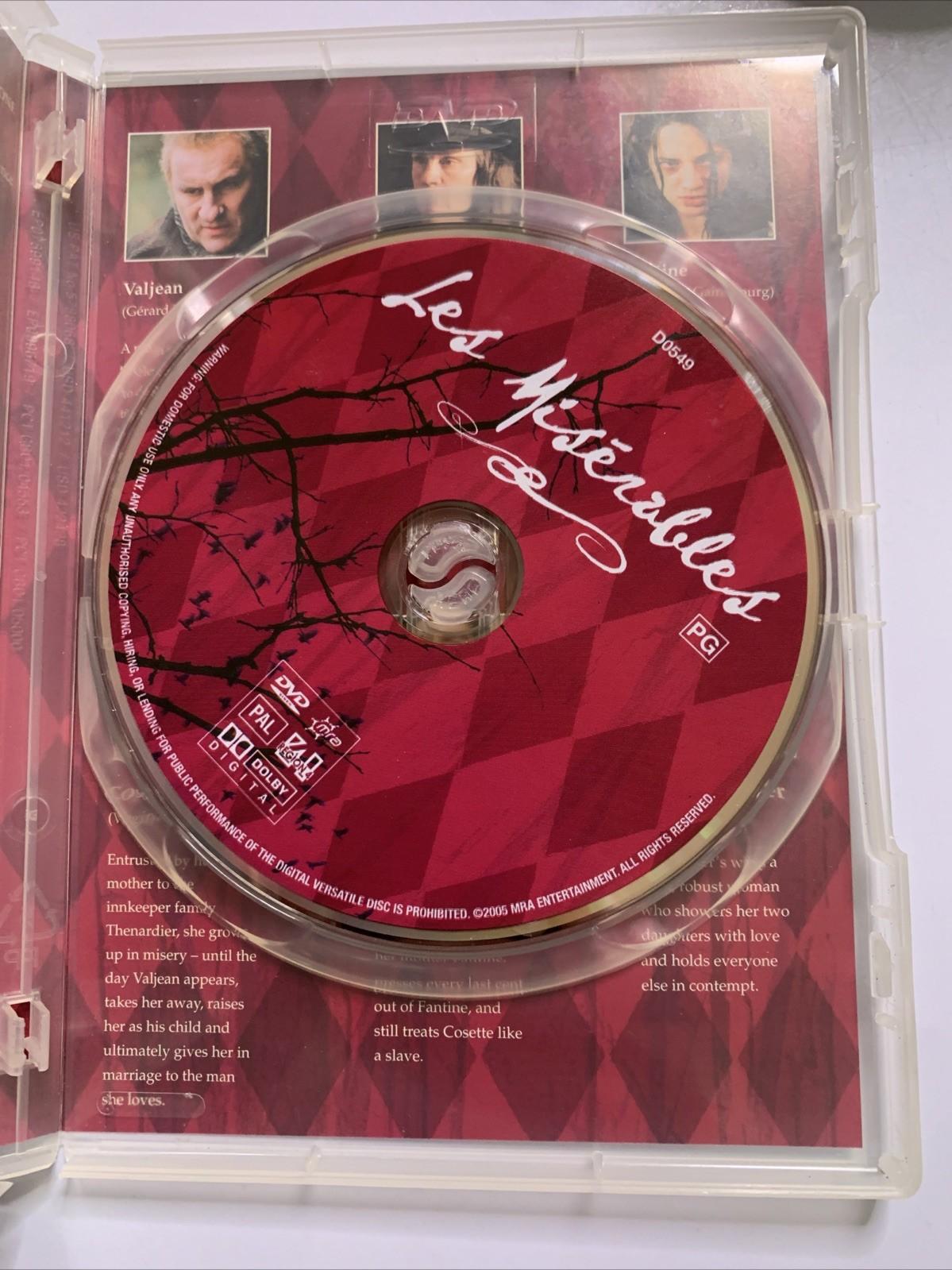 Les Miserables (DVD, 2000) John Malkovich, Gerard Depardieu Region 4