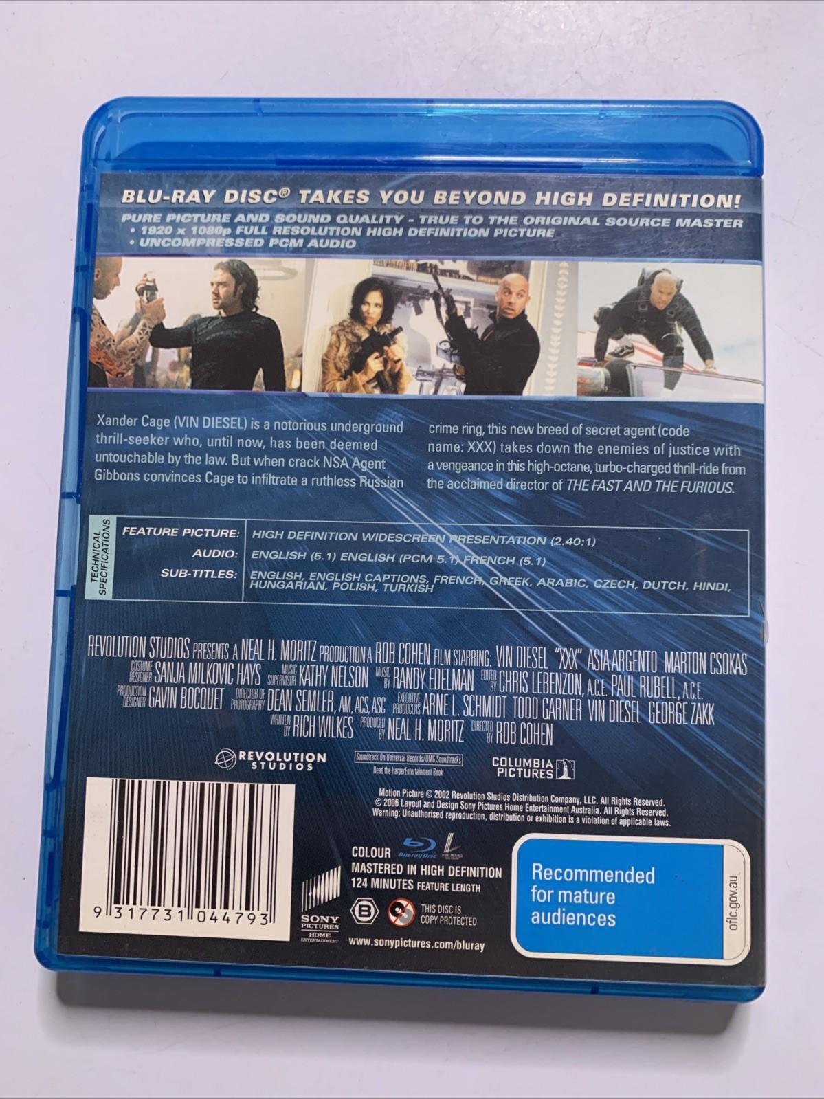 XXX (Blu-ray, 2002) Vin Diesel Region B