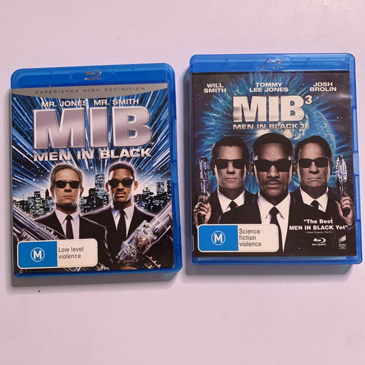 Men In Black 1 & 3 (Blu-ray, 1997) Will Smith, Tommy Lee Jones Region B