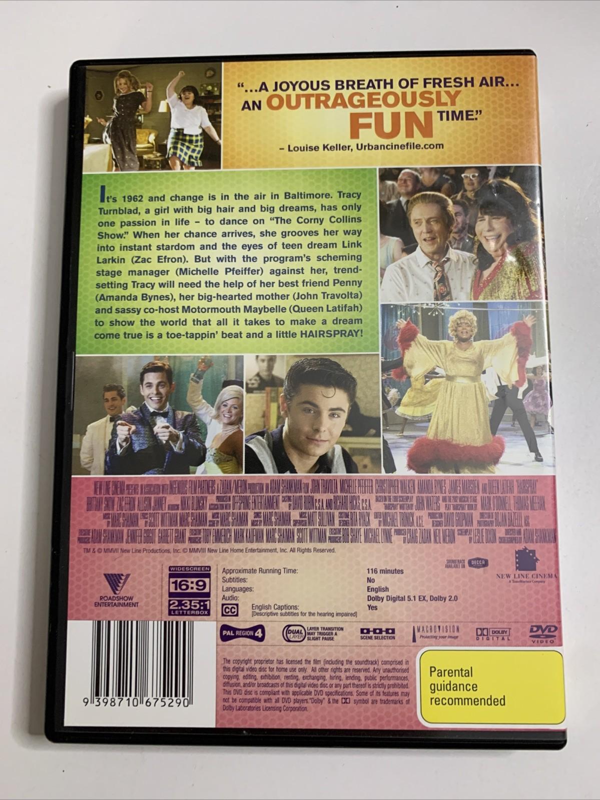 Hairspray (DVD, 2007) Christopher Walken, Michelle Pfeiffer, Queen Latifah