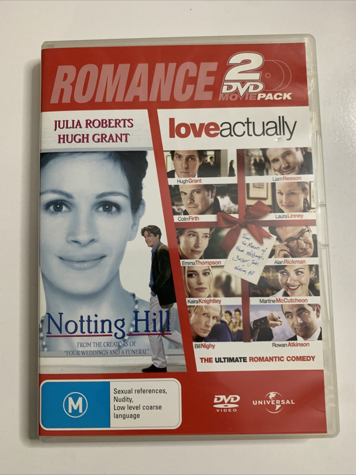 Notting Hill / Love Actually (DVD, 2006, 2-Disc Set) Region 4 &2