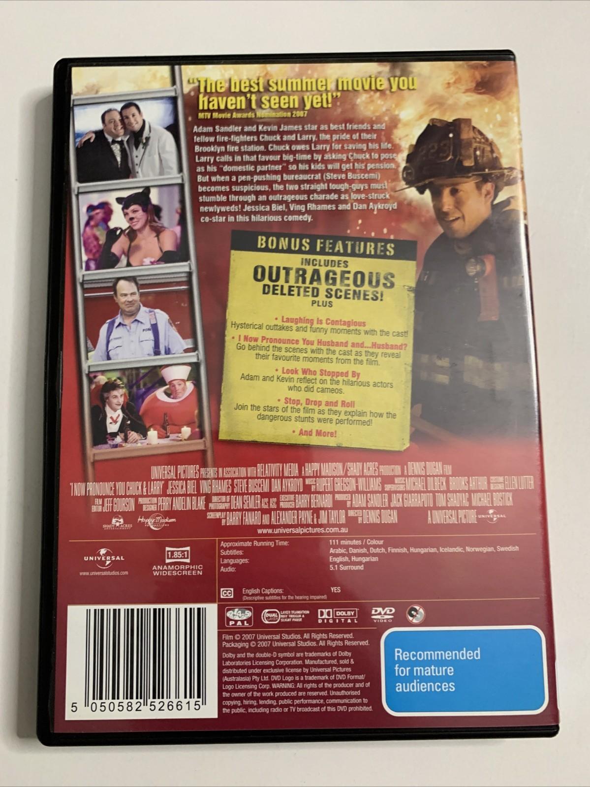 I Now Pronounce You Chuck And Larry (DVD,2007) Adam Sandler, Kevin James Region4