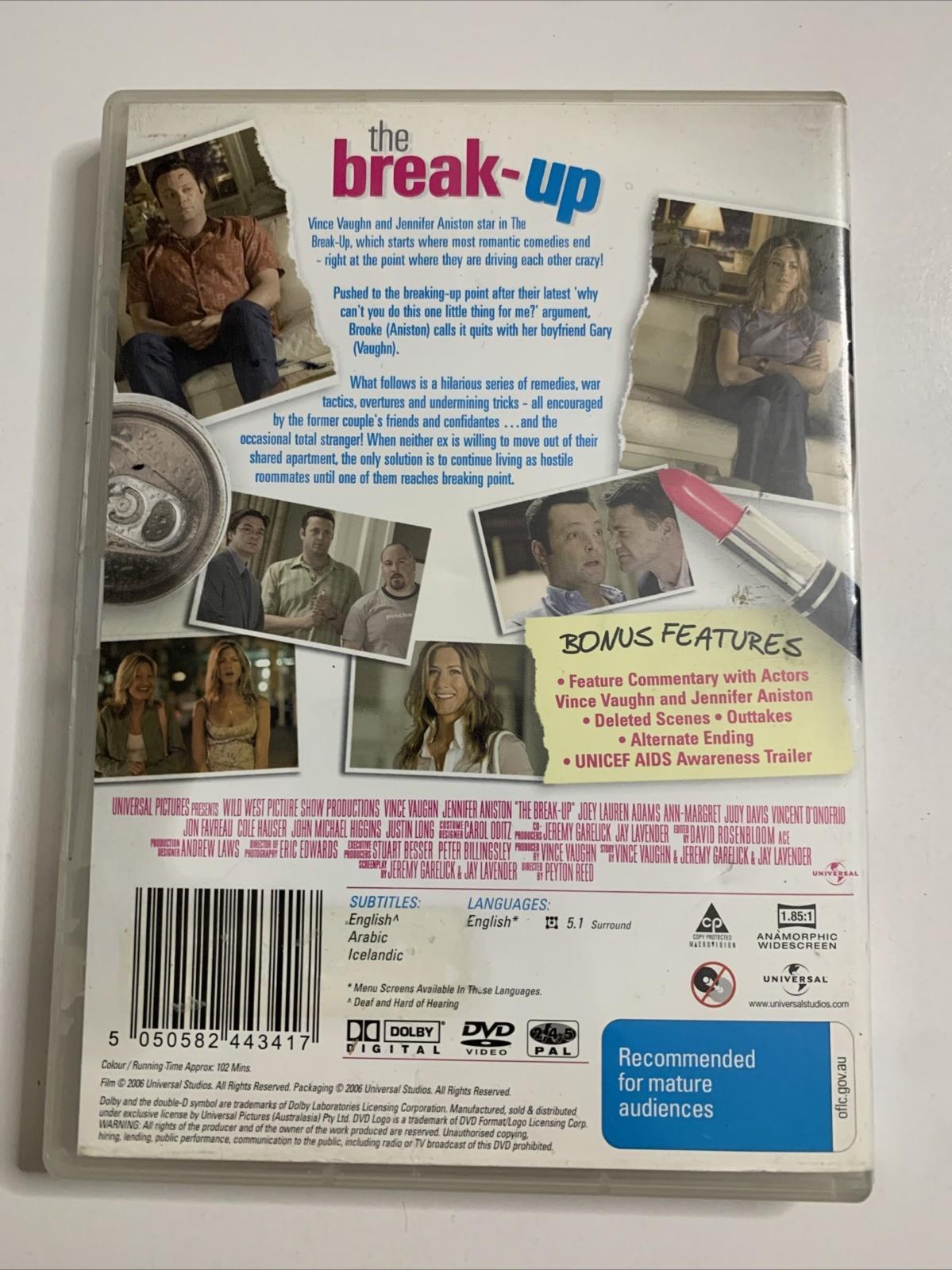 The Break Up (DVD, 2006) Vince Vaughn, Jennifer Aniston Region 4 &2