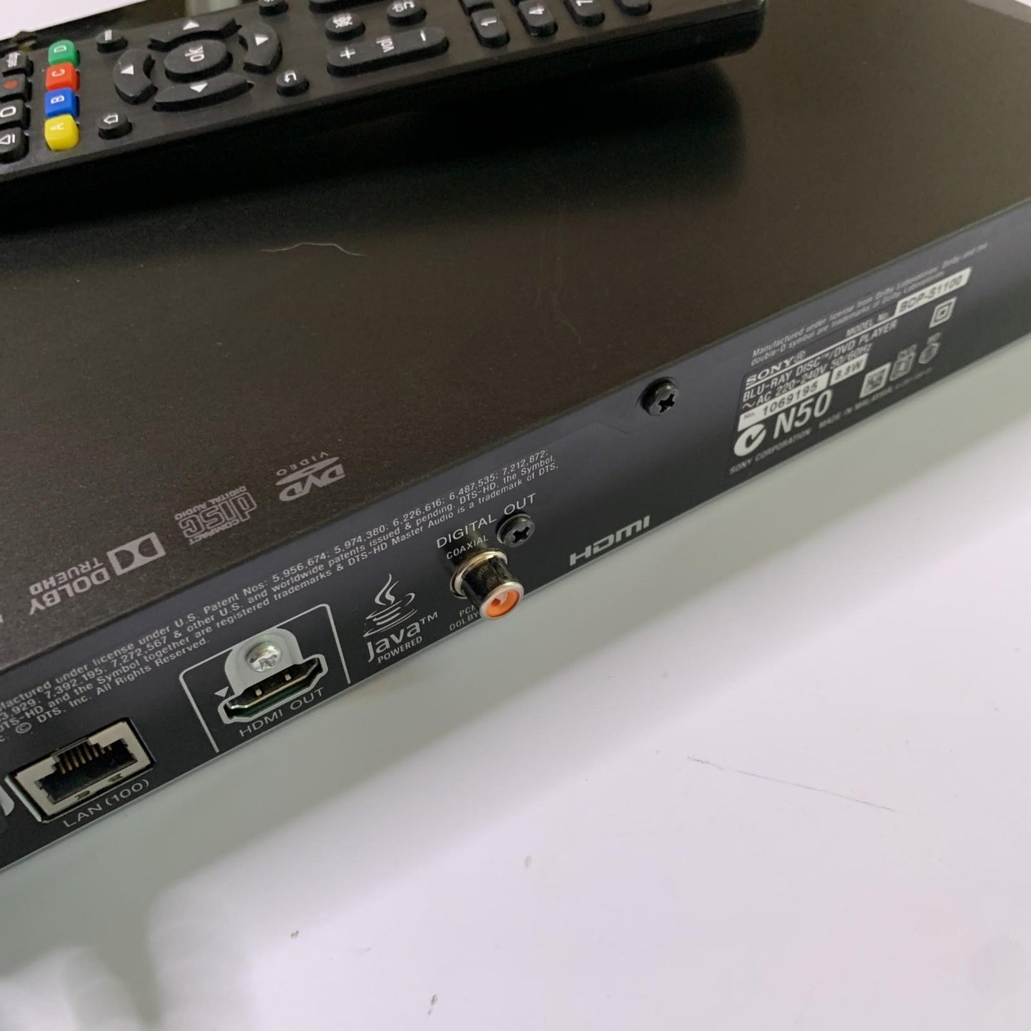 Sony Blu-ray Player BDP-S1100 With Remote