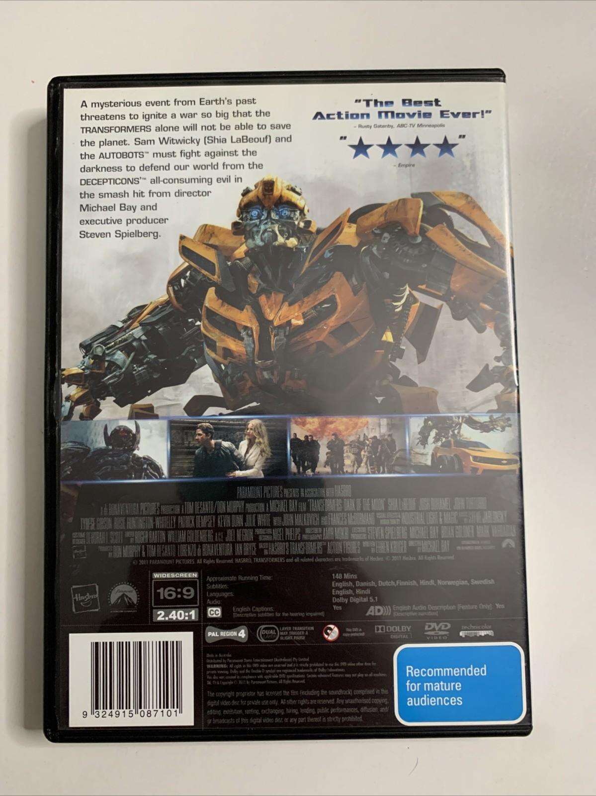 Transformers Dark of the Moon (DVD, 2011) Region 4