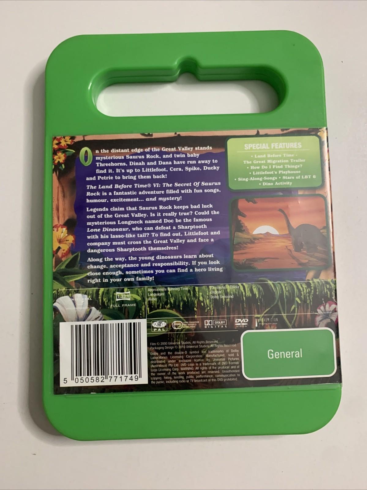 The Land Before Time: The Secret of Saurus Rock (DVD, 1998) Region 4 &2