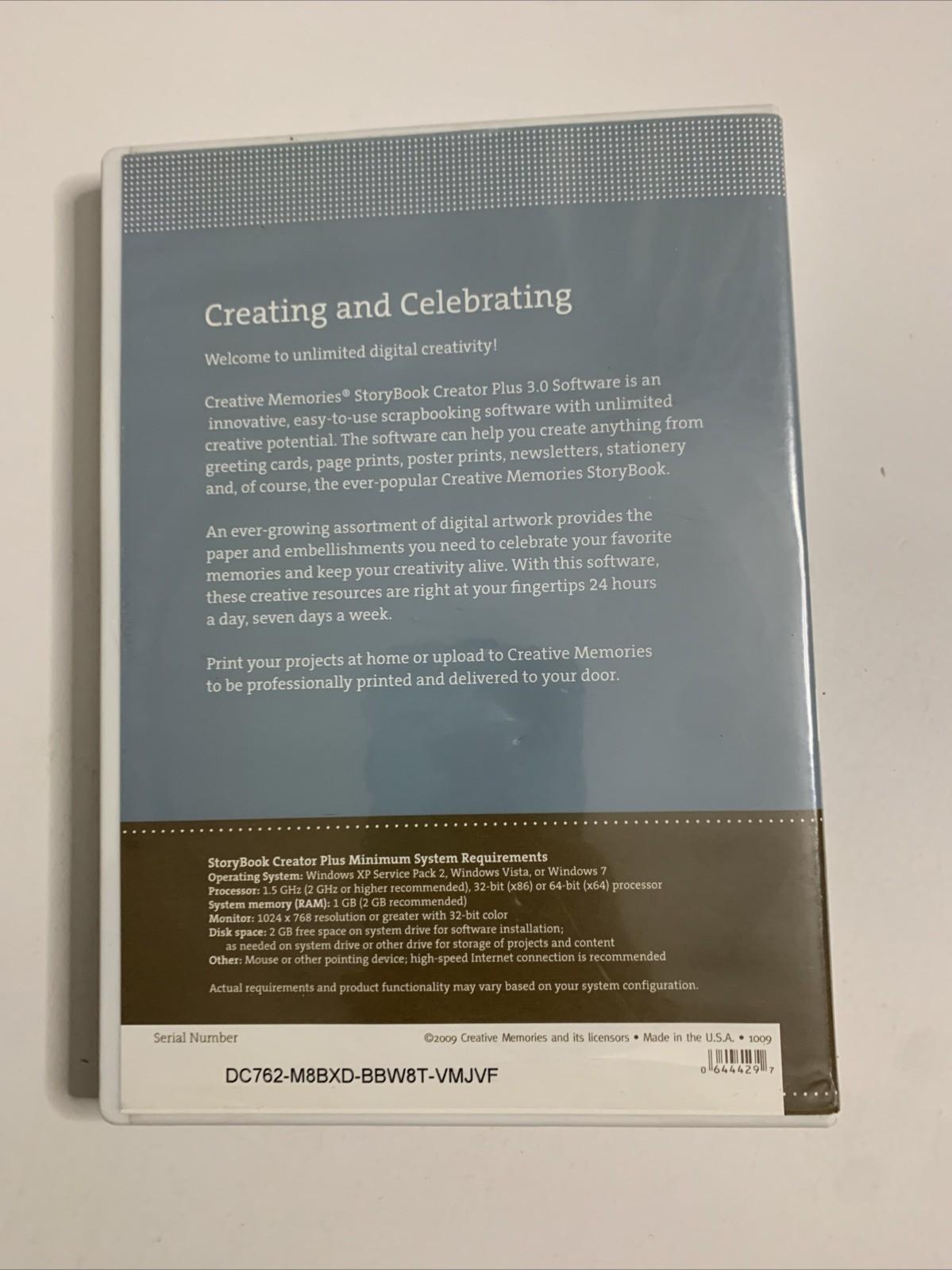 Creative Memories Storybook Creator Plus 3.0 PC CD-ROM Windows