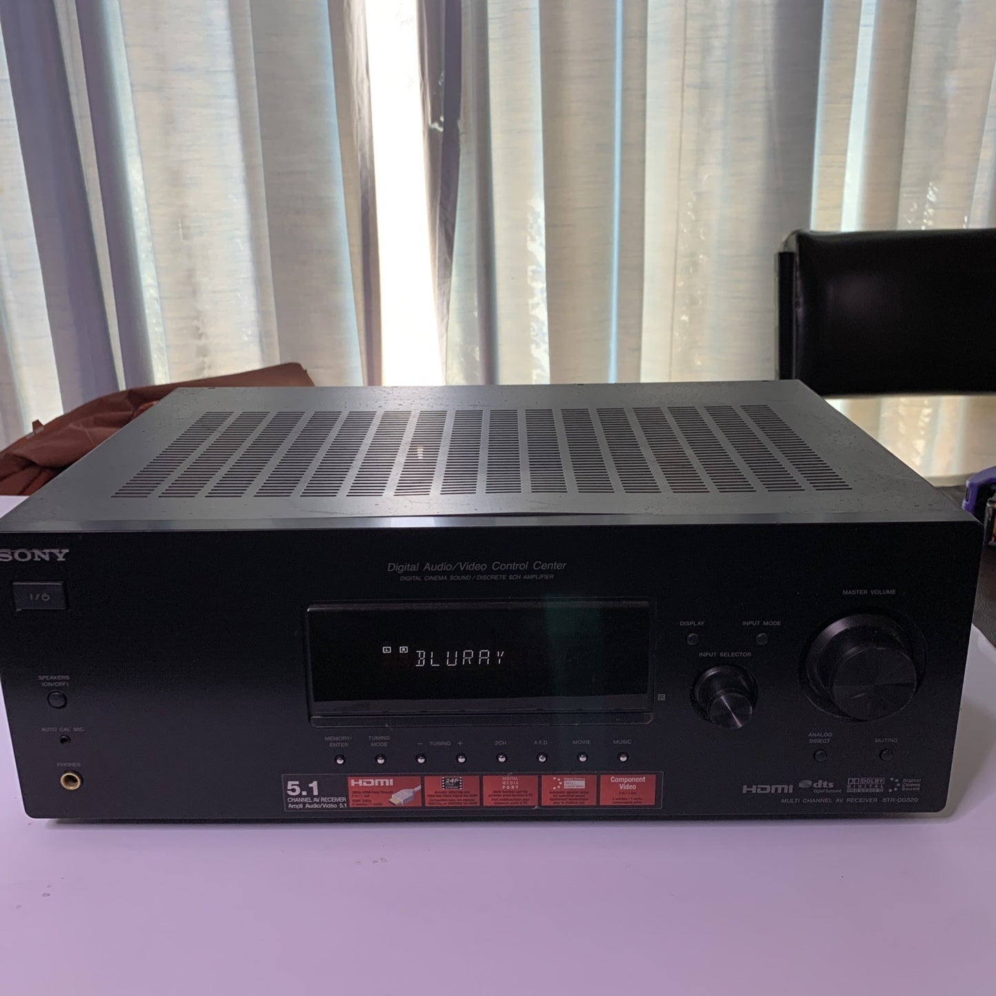 Sony Multi Channel AV Receiver 5.1 Home Theatre Surround STR-DG520 *No Remote