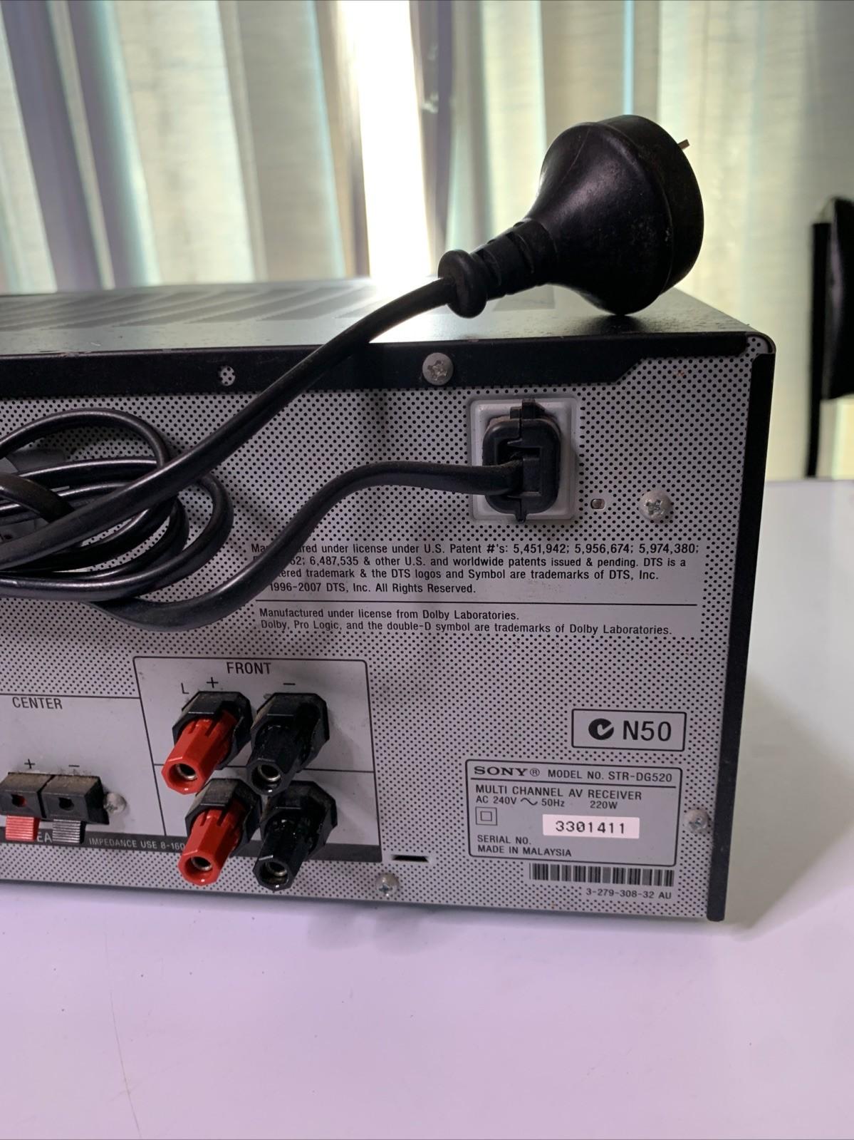 Sony Multi Channel AV Receiver 5.1 Home Theatre Surround STR-DG520 *No Remote