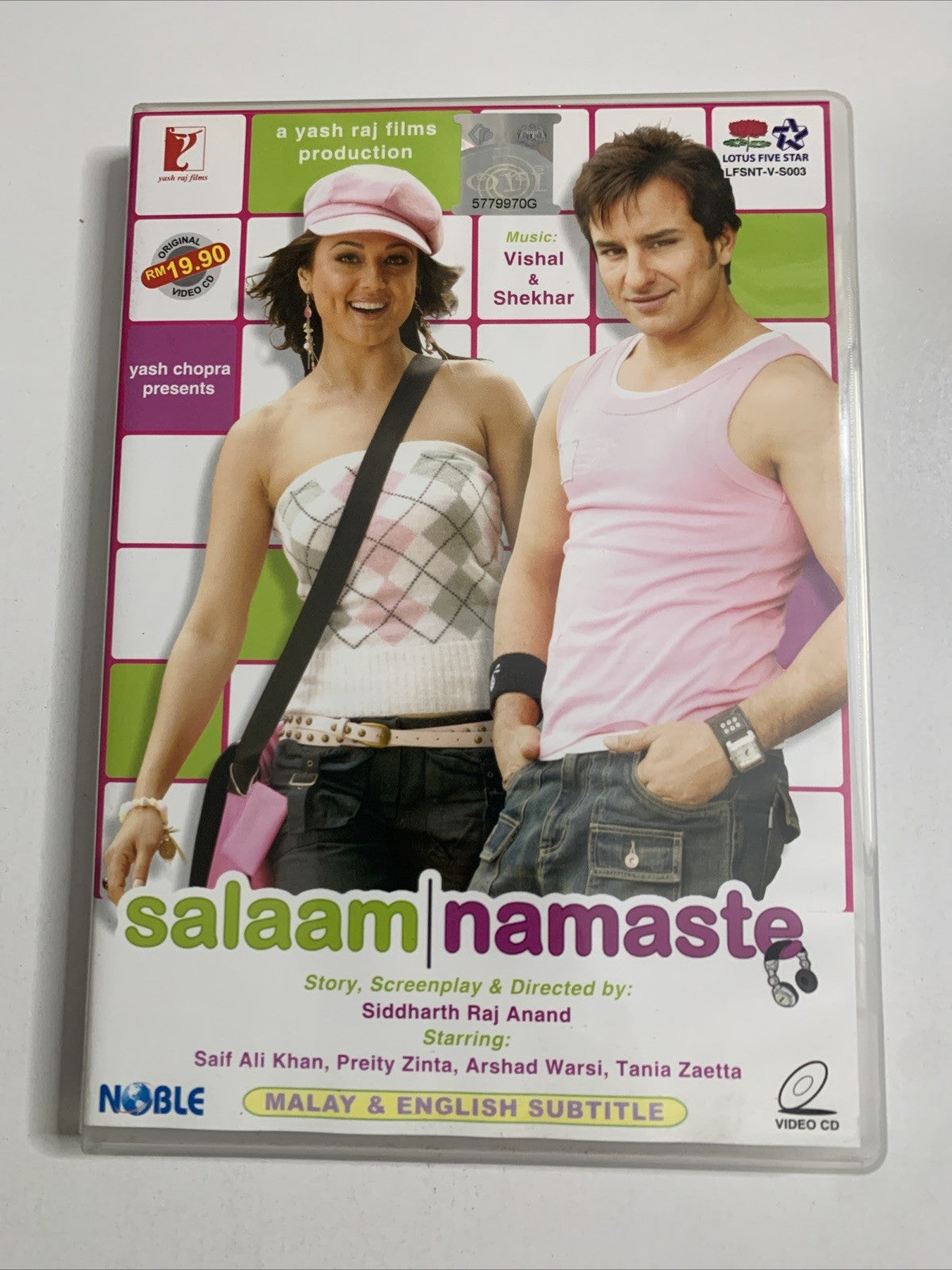 Salaam Namaste (DVD, 2005) Saif Ali Khan, Preity G Zinta, Arshad Warsi