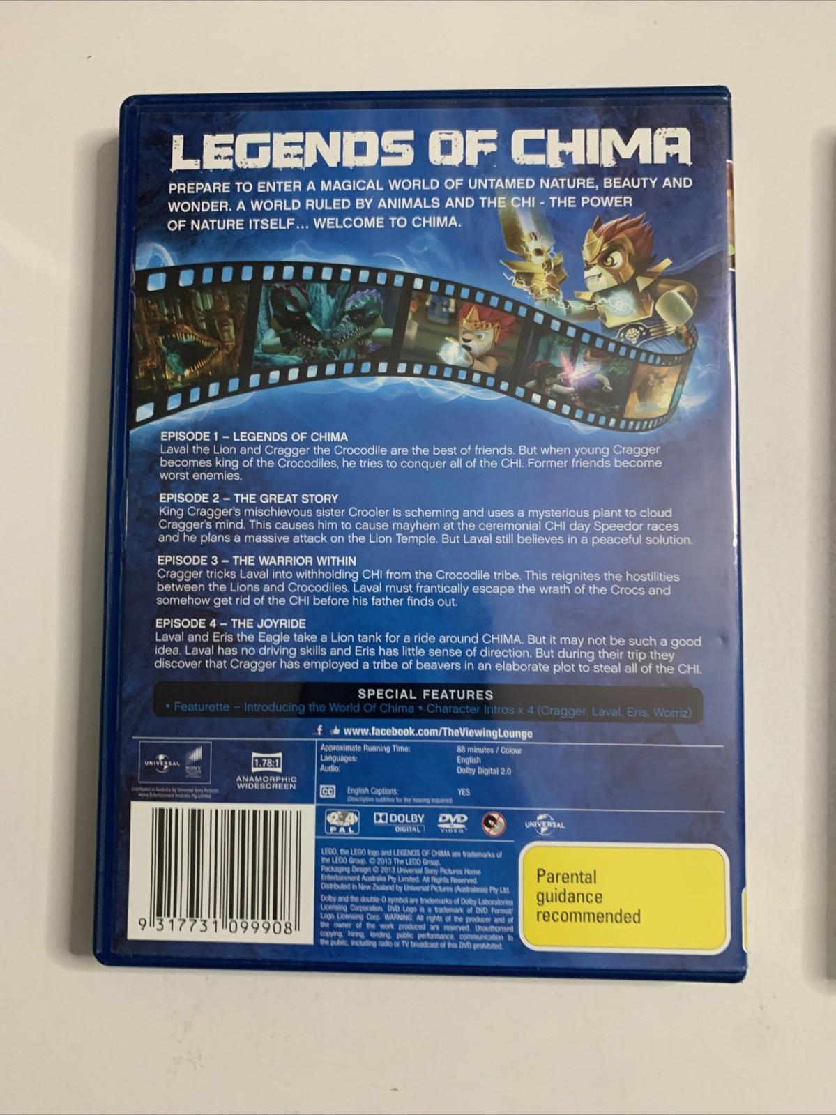 LEGO Legends Of Chima : Vol 1 & 2 (DVD, 2013) Animation Region 4 &2