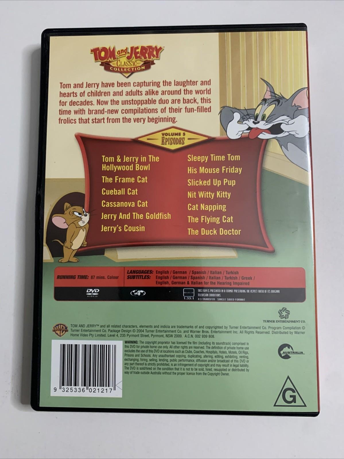 Tom And Jerry Classic Collection : Vol 5 (DVD, 2004) Region 4
