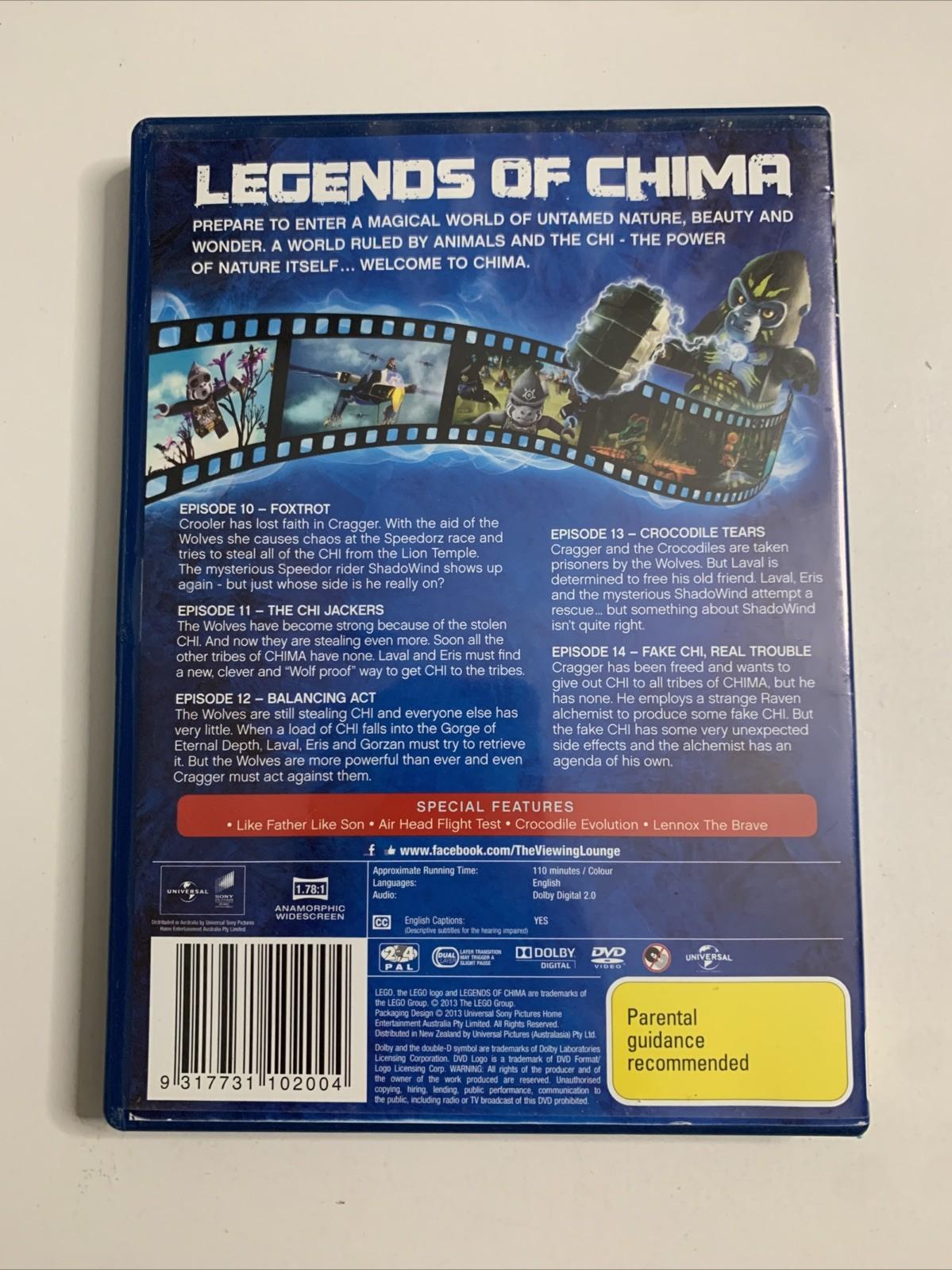 LEGO Legends Of Chima : Vol 3 (DVD, 2013) Animation Region 4 &2