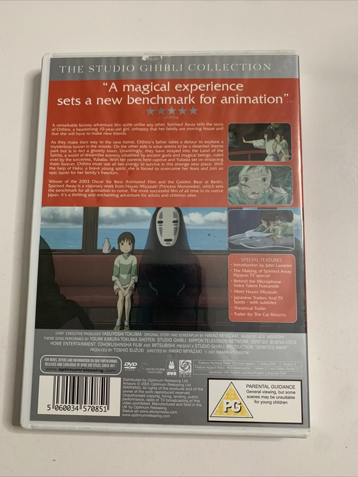 Spirited Away (DVD, 2001) Studio Ghibli Anime Hayao Miyazaki Region 2