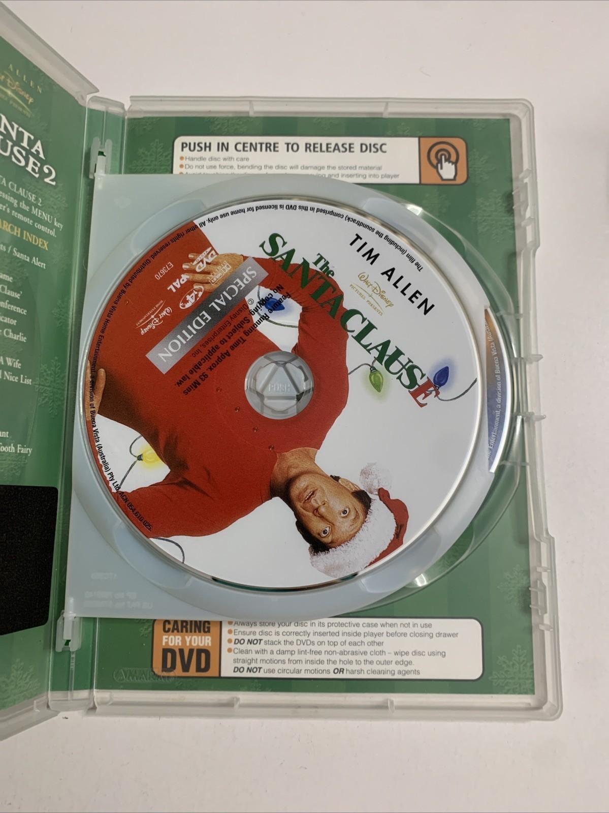 The Santa Clause 1 & 2 (DVD, 1994) Disney Tim Allen Region 4