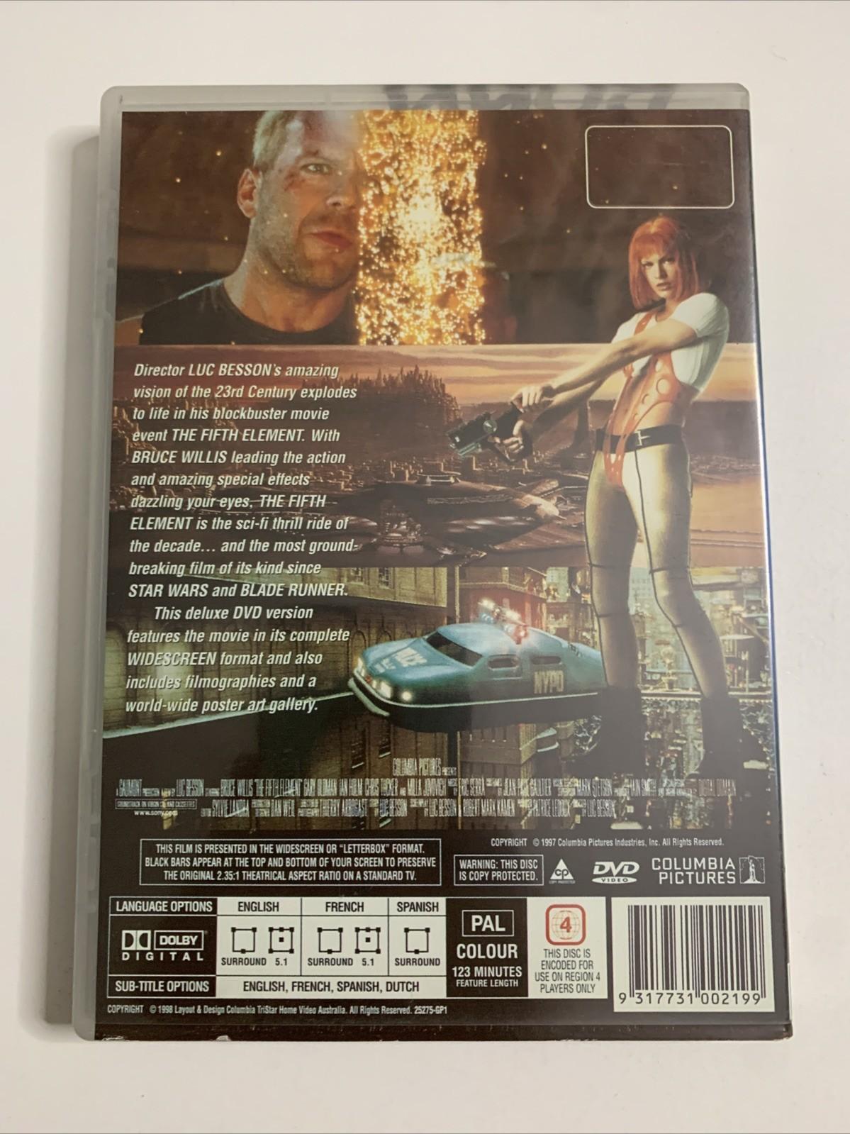 The Fifth Element (DVD, 1997) Gary Oldman, Bruce Willis, Milla Jovovich Region 4