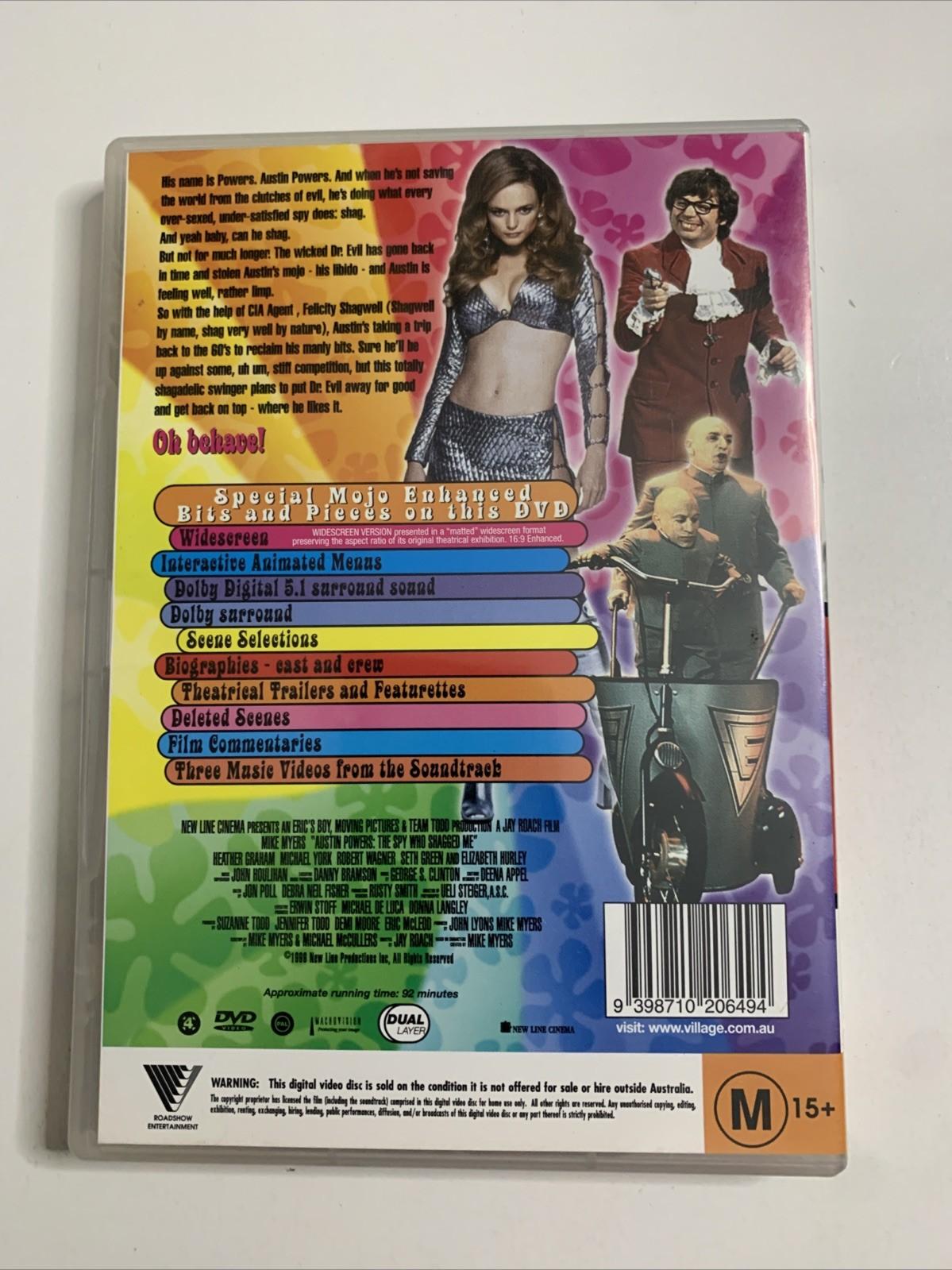 Austin Powers The Spy Who Shagged Me (DVD, 1998) Mike Myers Region 4