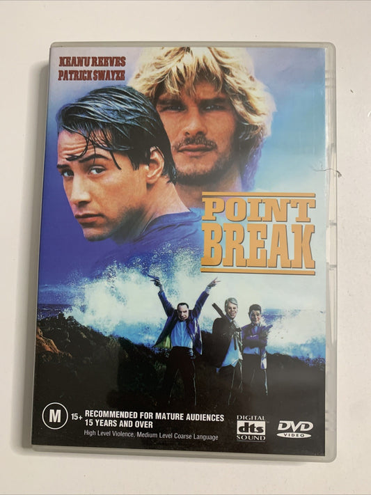 Point Break (DVD, 1991) Patrick Swayze, Keanu Reeves, Gary Busey Region 4