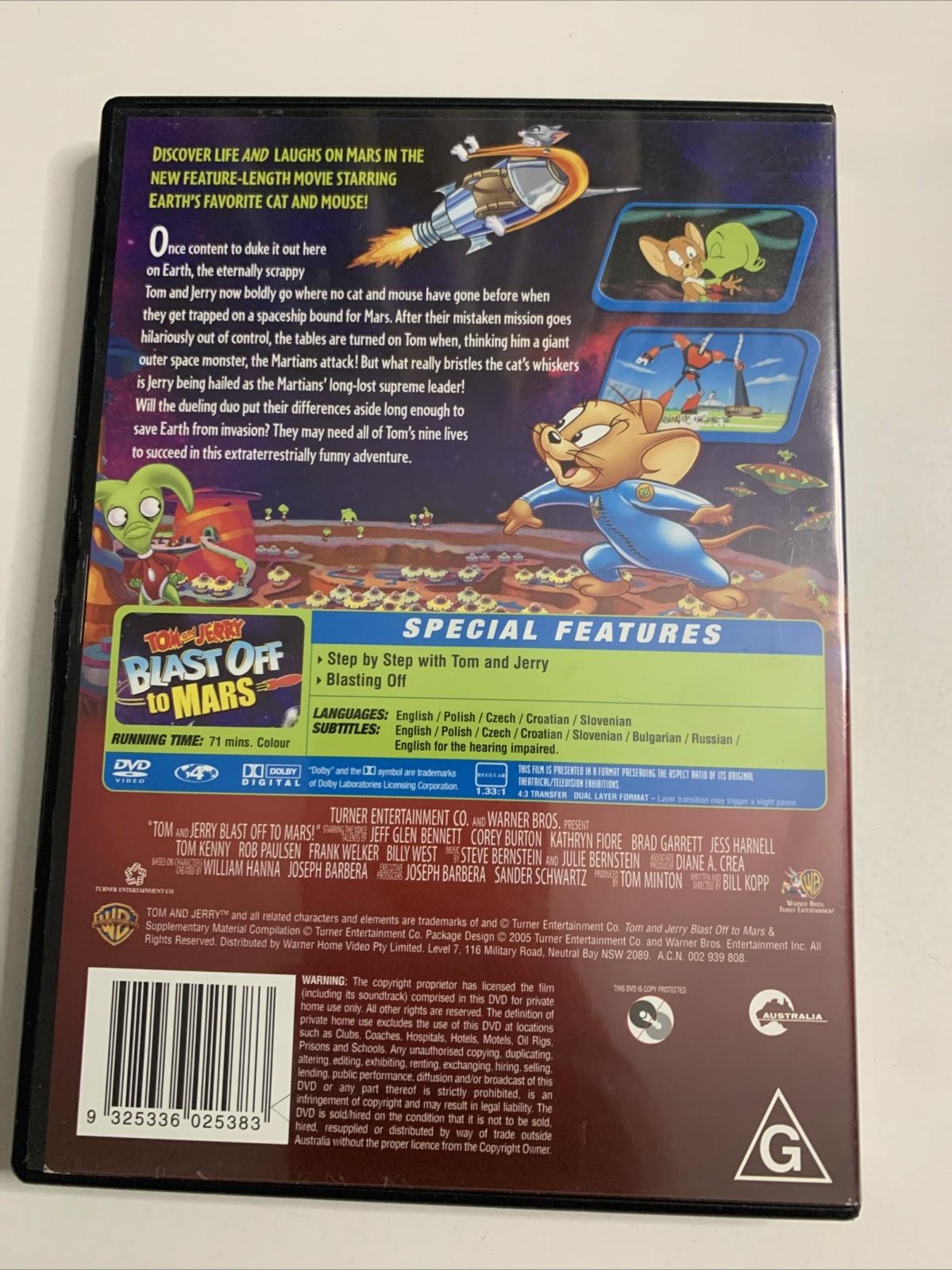 Tom And Jerry Blast Off To Mars (DVD, 2005) Animated Film Region 4