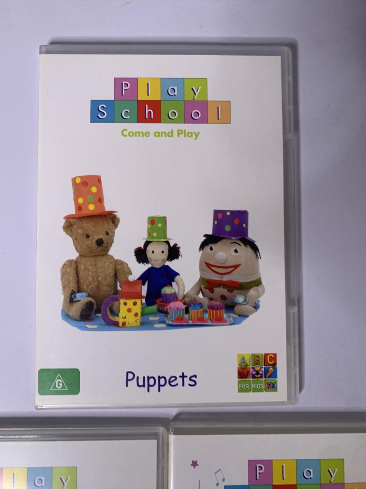 Play School Come And Play Box Set (DVD, 2011, 4-Disc Set) ABC Kids Reg ...