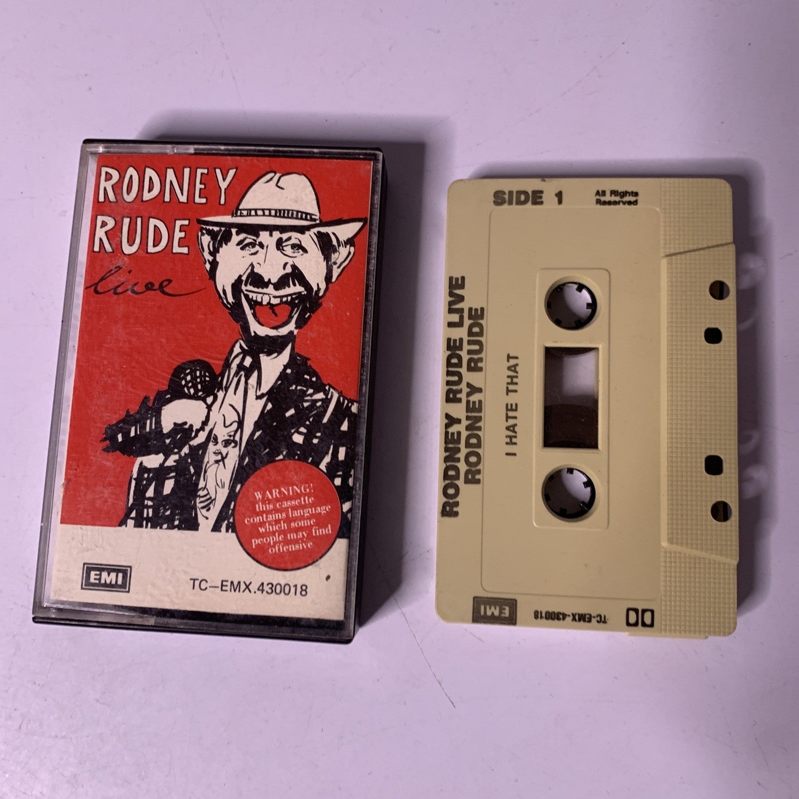 Rodney Rude – Live! (Cassette, 1984) Australia TC-EMX-430018 – Retro Unit