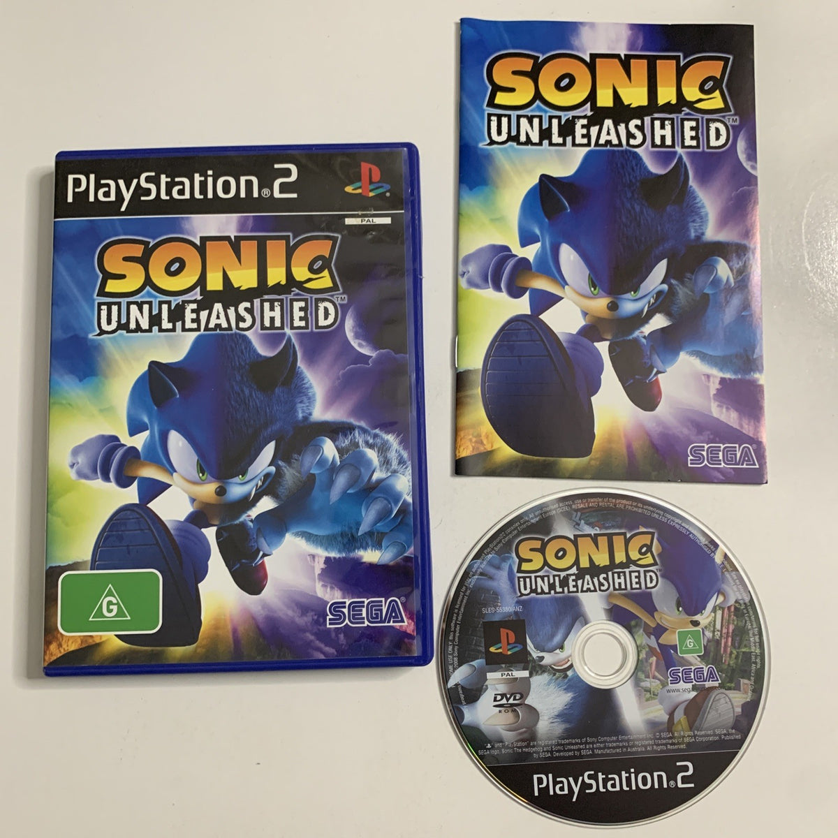 Sonic Unleashed 2008 PS2 Sony Playstation 2 PAL SEGA Platformer Game C ...