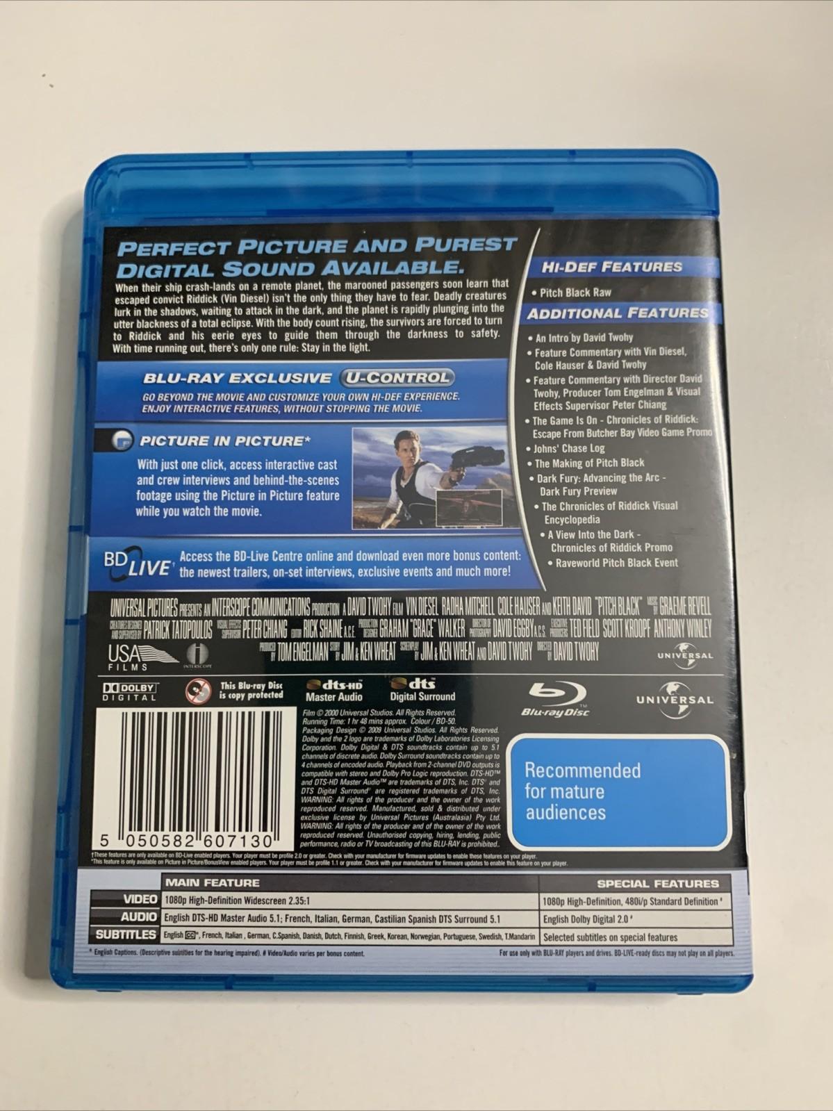 Pitch Black (Special Edition, Blu-ray, 2000) Vin Diesel Region B