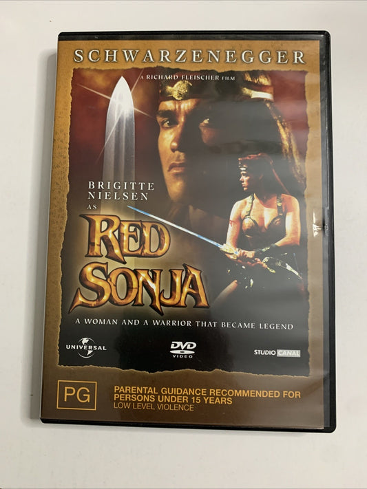 Red Sonja (DVD, 1985) Brigitte Nielsen, Arnold Schwarzenegger  Region 4 &2