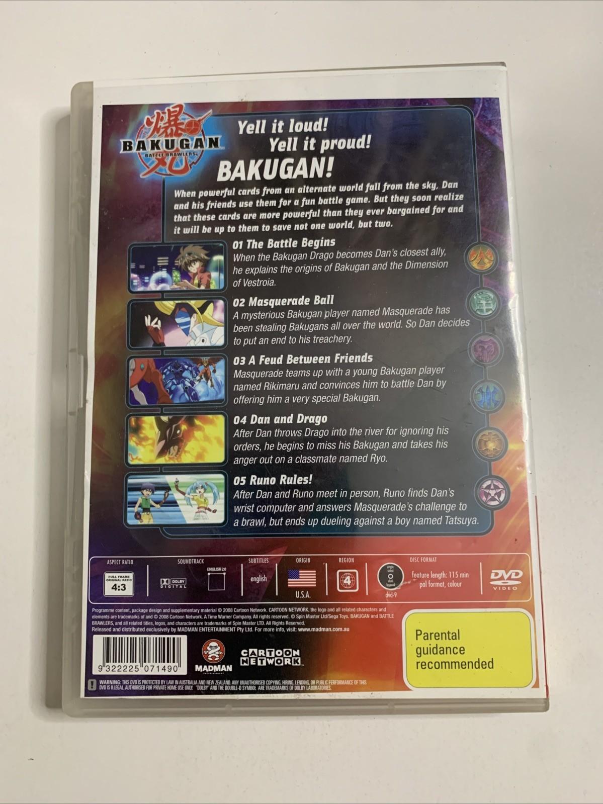 Bakugan : Vol 1 (DVD, 2007) Anime Region 4