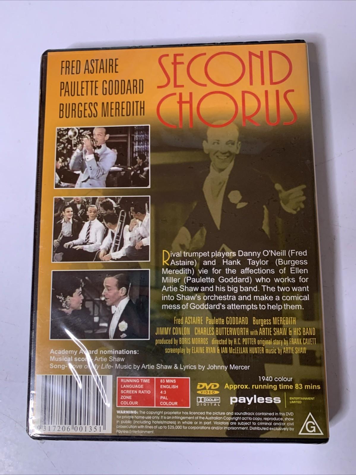 Second Chorus (DVD, 1940) Fred Astaire, Burgess Meredith  All Regions NEW