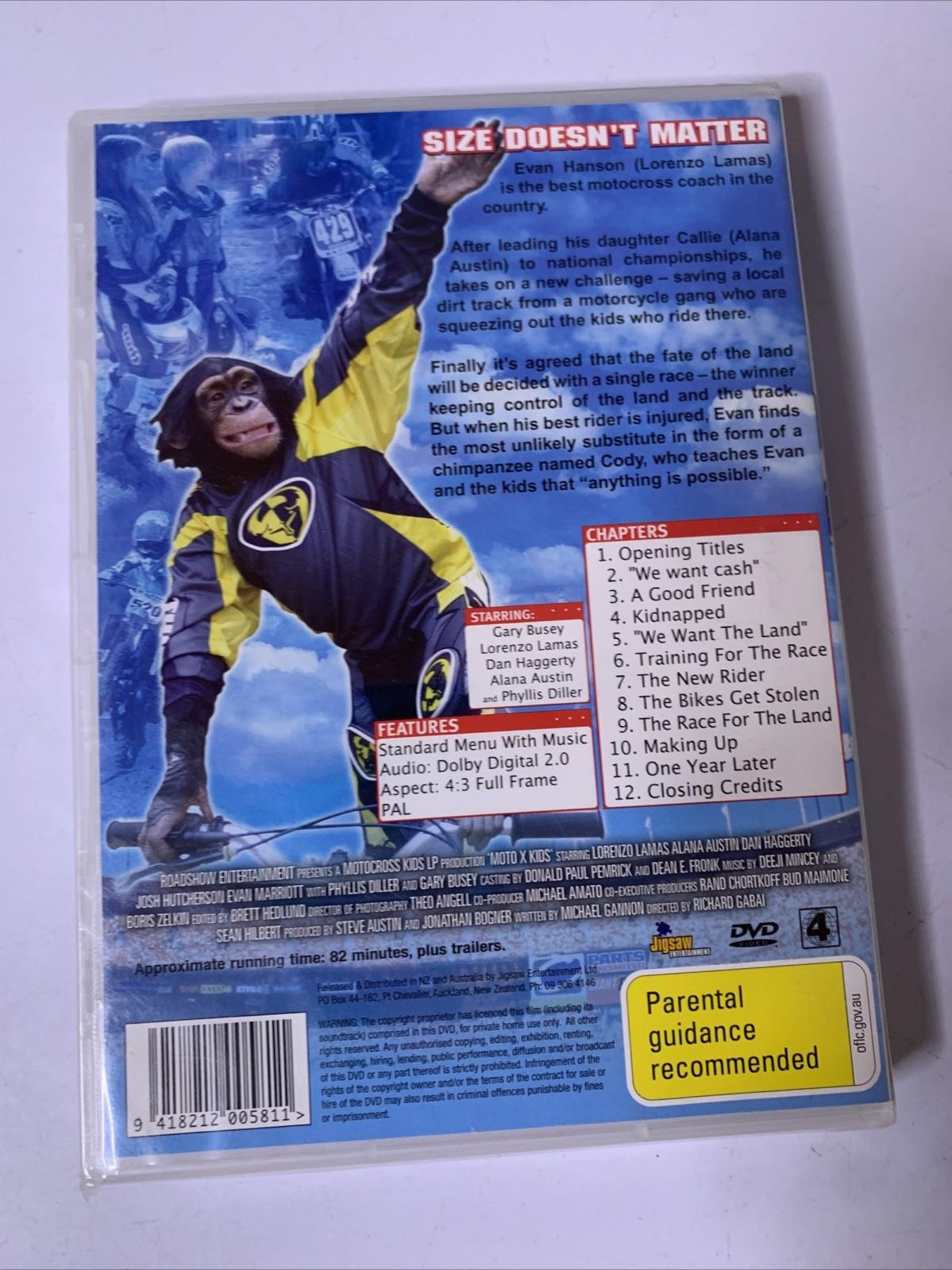 Moto X Kids (DVD, 2004) Gary Busey, Loranzo Lamas, Alana Austin Region 4 NEW