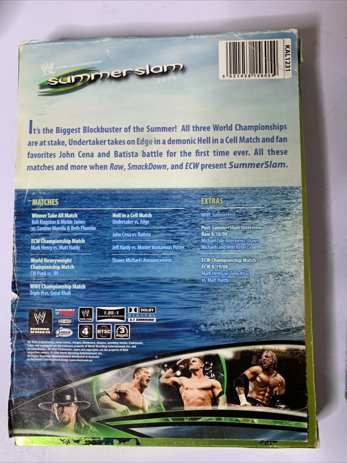 WWE Summerslam 2008 (DVD, 2008)  Pro Wrestling Region 4