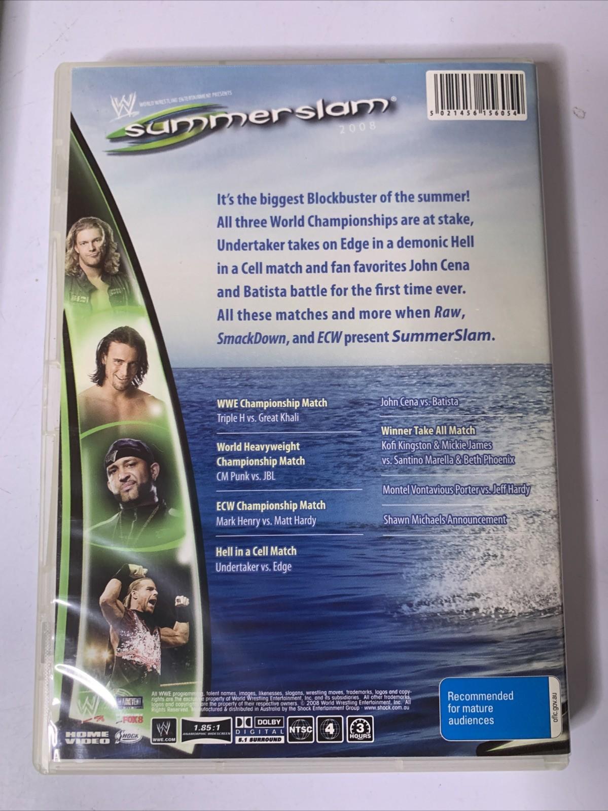 WWE Summerslam 2008 (DVD, 2008)  Pro Wrestling Region 4