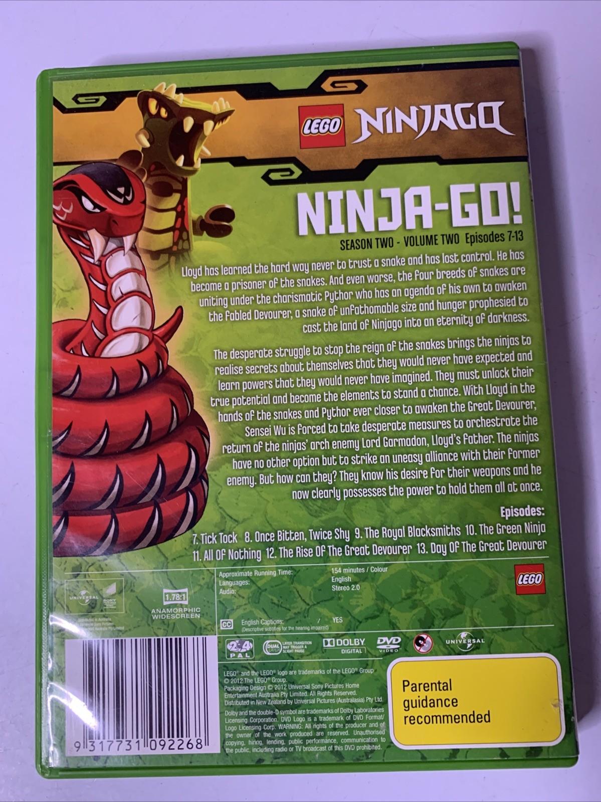 LEGO Ninjago Masters of Spinjitzu : Series 2 Vol 2 (DVD, 2011) Region 4 &2